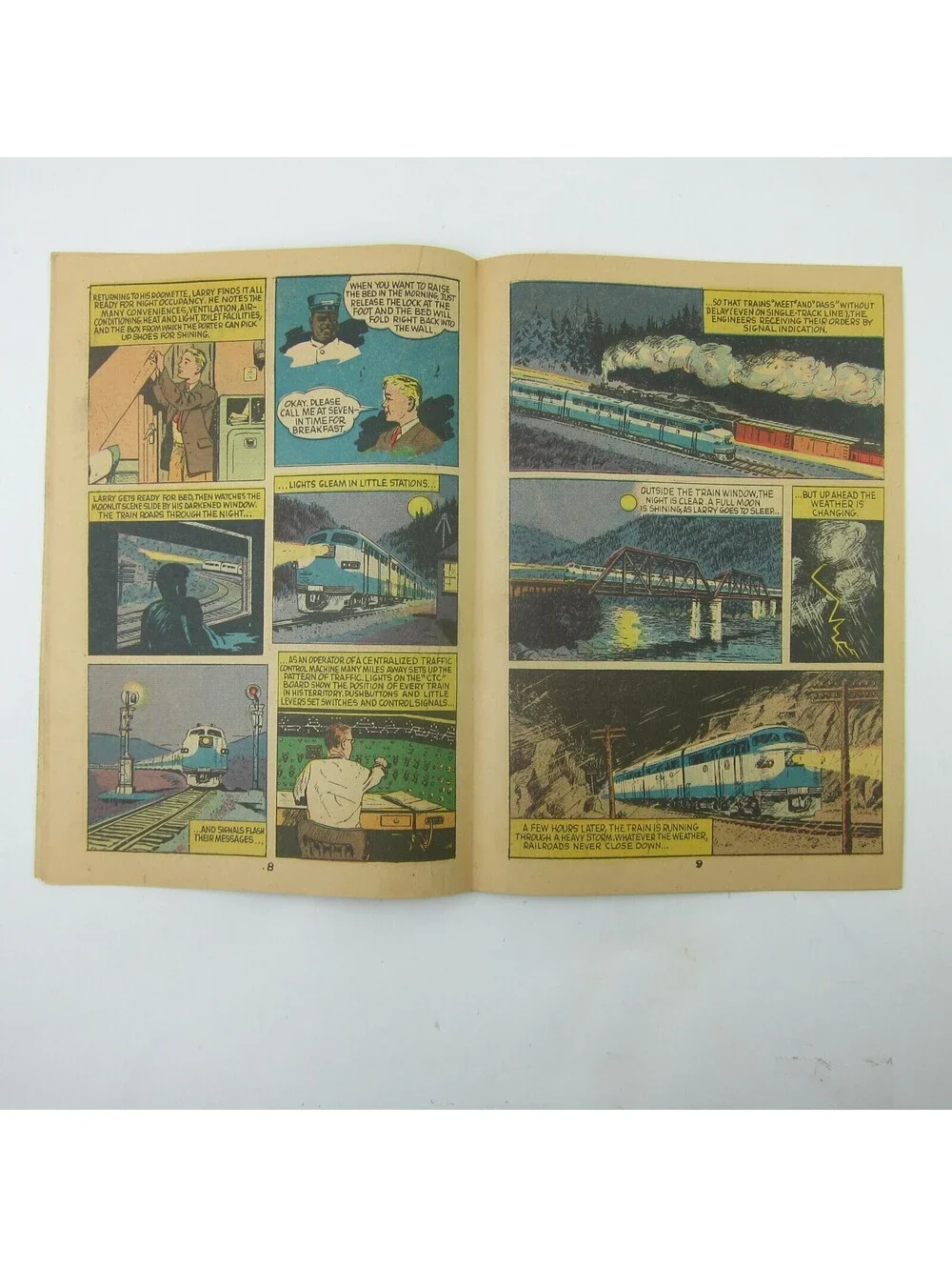 Railroad Comic Book Ride the High Iron America's Passenger Trains Vintage 1955